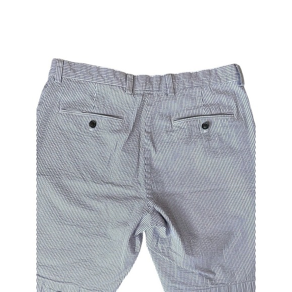Brooks Brothers Seersucker Striped Blue Shorts Men's Size 34 Cotton - Picture 7 of 7